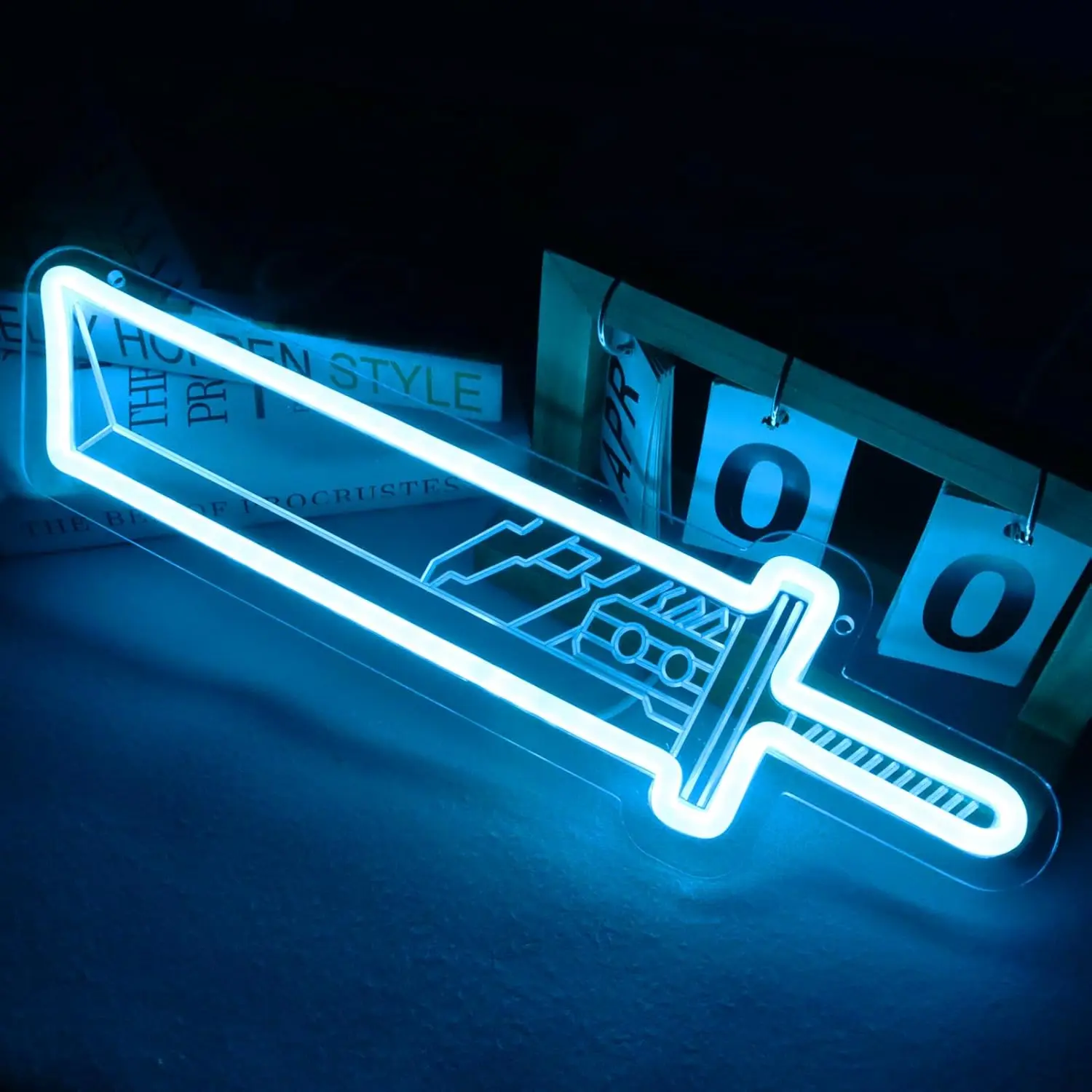 

FF7 Cloud Buster Sword Неоновая вывеска USB с регулируемой яркостью Светодиодный светильник для игровой комнаты Бар Украшение для дома и спальни personnalisé Подарочный ночник