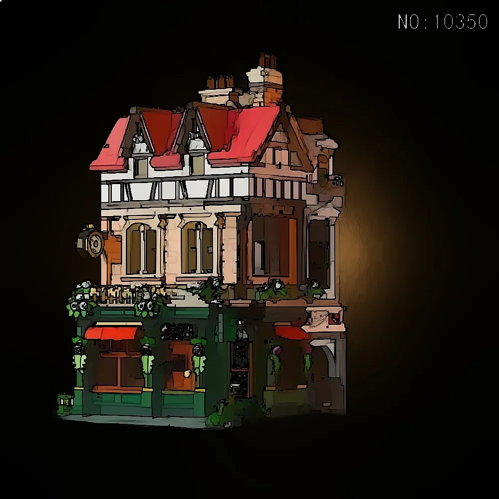 In-stock Latest 2026 Tudor Style Building Urban Corner Construction Kit. Ideal Seasonal Gift Education Home Decor view 2