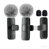 Micrófono Lavalier Inalámbrico Profesional con Puerto Tipo-C para Teléfonos Inteligentes, Computadoras, Tabletas, Conexión Plug and Play