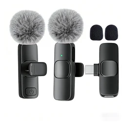 Type-C Port Professional Wireless Lavalier Microphone for Smartphones, Computers and Cameras, Plug and Play
