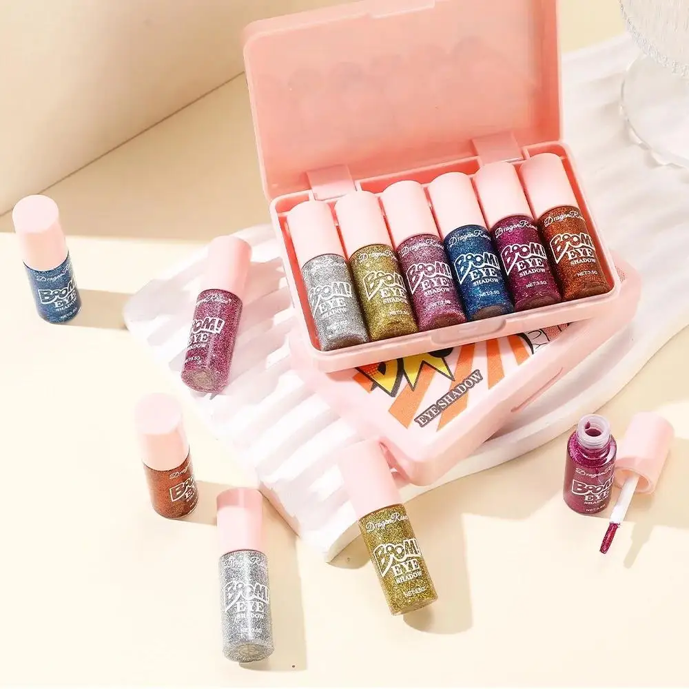 Liquid Eyeshadow Palette Waterproof Long Wearing Shimmer Makeup Kit Brilliant Smooth Cosmetics Eye Shadow