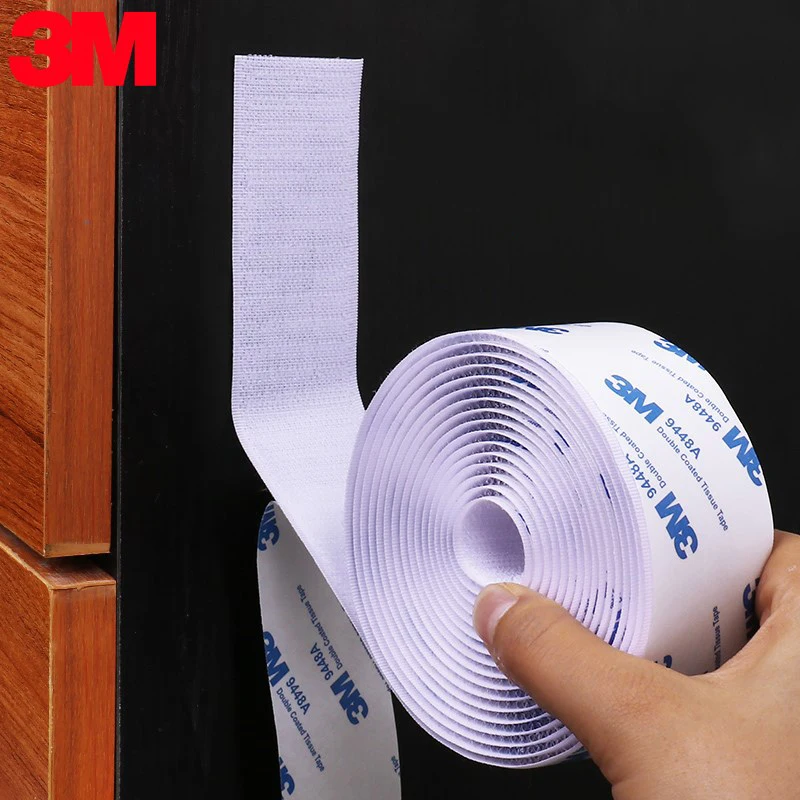3M 9448A High Adhesive Hook Loop with Back Adhesive, Double-Sided 3m Tape with High Viscosity No Trace, Self-Adhesive Tapes - Image 2
