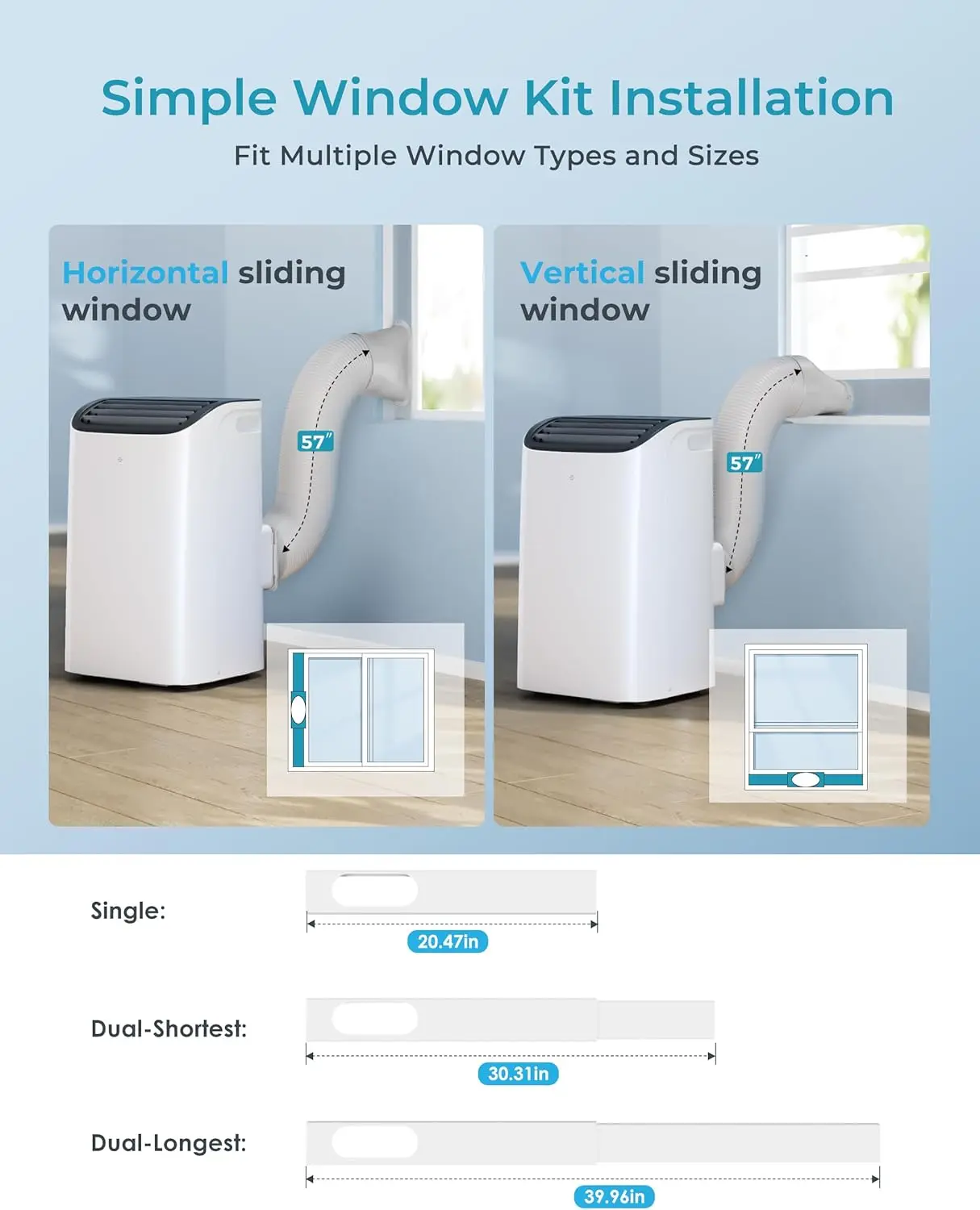 

Portable Air Conditioners 12,000 BTU for Rooms up to 550 Sq.Ft, 4 in 1 Portable AC Unit with Dehumidifier, Sleep, Fan Modes