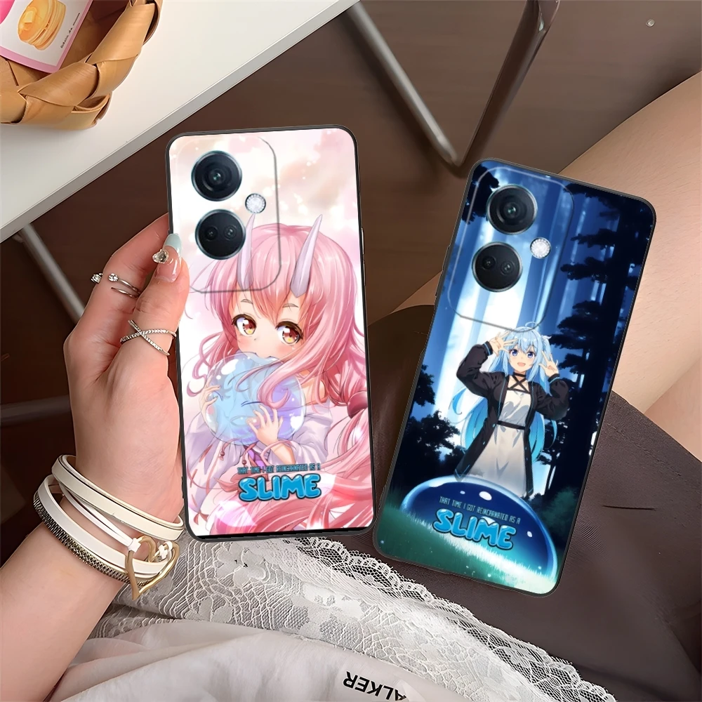 Slime Tensura Rimuru Mobile Phone Case for OPPO Find X5 X3 X2 A93 Reno 8 7 Pro A74 A72 A53 Black Soft Phone Cover Shell