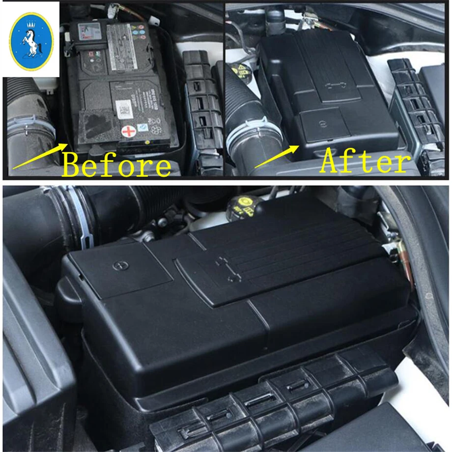 Accessories Engine Battery Full Protect Positive Negative Electrode Waterproof Dustproof Cover Kit For Skoda Kodiaq 2017 - 2023