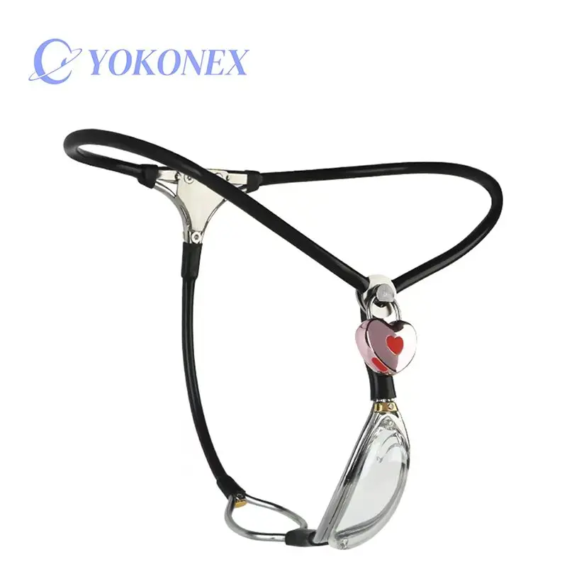 YoKoNex transparenter Keuschheitsgürtel für Frauen, leichtes Höschen, Keuschheitsgürtel des schwarzen Kaisers, Keuschheitsschloss, Fetisch-Sexspielzeug für Erwachsene
