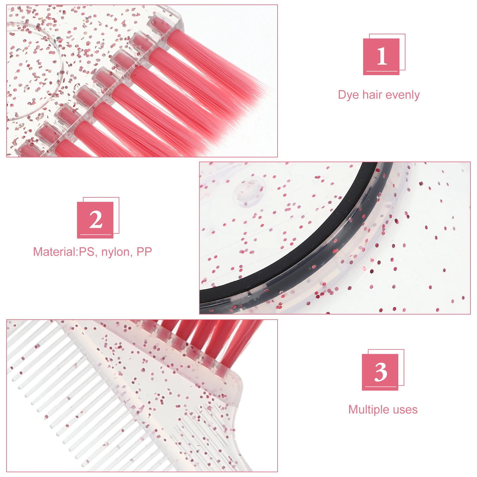 

1 set 1 Set Hair Dye Brush Set Thickened Mixing Bowl Reusable Easy Clean Hair Coloring Tool Kit For Salon Home Diy Dyeing