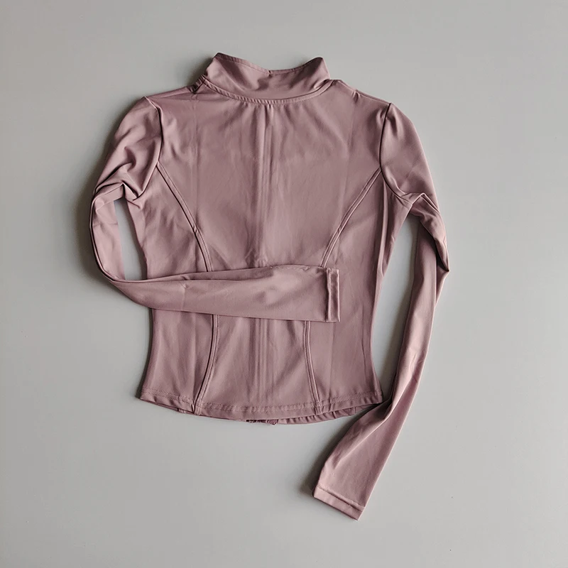 Outdoor Sports Long Sleeved Women Slim Yoga Clothes Quick Dry Zipper Cardigan Stand Up Collar Jacket Running Fitness Jacket Top 10 S77aa12f2d0a445e398966e319a47478cH
