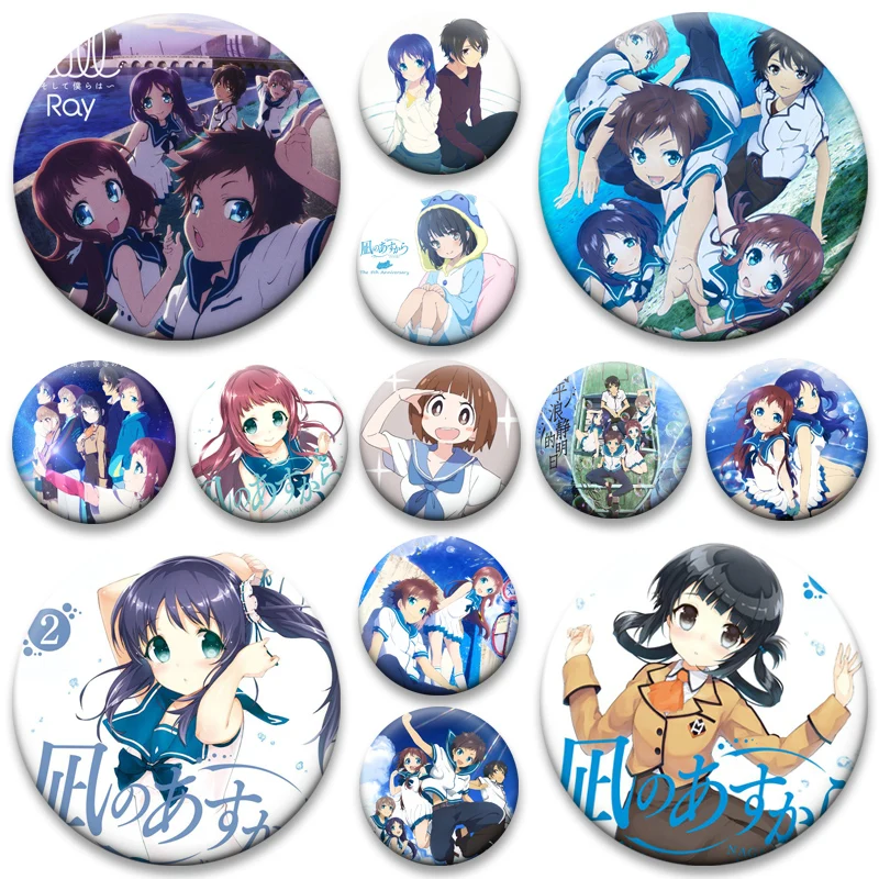 Милые-мультяшные-броши-для-девочек-аниме-nagi-no-asukara-булавки-sakishima-hikari-mukaido-manaka-hetadaira-chisaki-значок-ювелирные-изделия-подарки