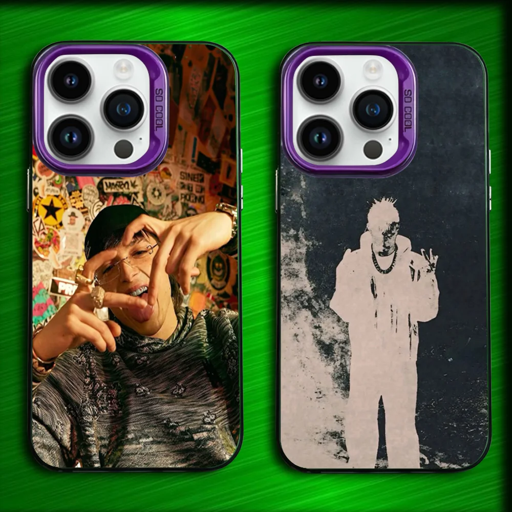 

Rapper P-Peso Pluma Gervonta Phone Case For iPhone 16,15,14,13,12,11,Mini,Pro,SE,MAX Purple Matte Silicone Cover