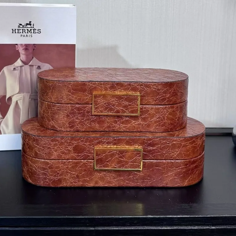 

Leather Jewelry Box Travelling Luxury Storage Box Necklaces Earring Bracelet Display Case Jewellery Organizer Showcases Supplies