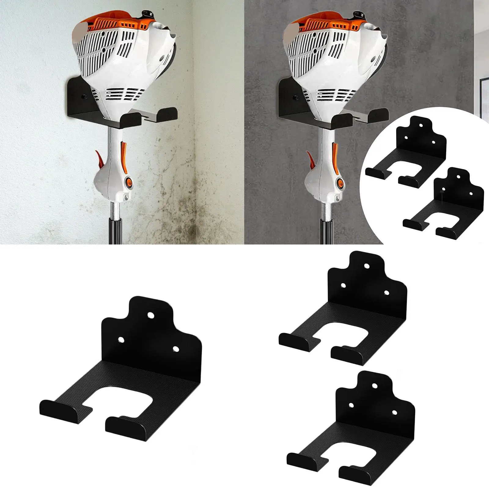 Garage Organizer Trimmer Rack Utility Trimmer Hook Wall Mounted Grass Trimmer Rack for Grass Trimmer Hedge Trimmer Garden Tools