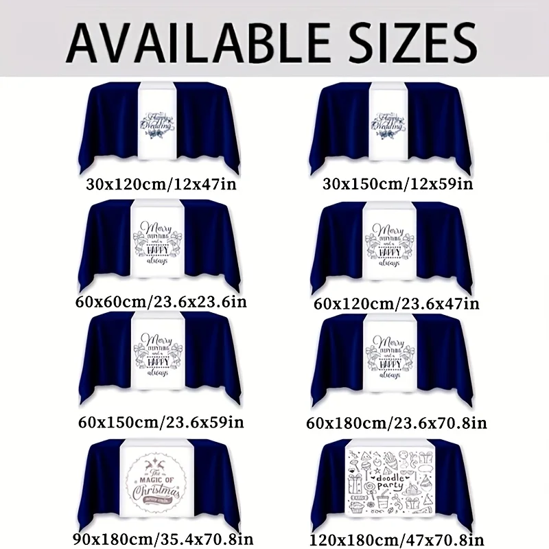 1pc Personalized Custom Table Runner, Make Your Own Logo Printed, Custom Brand Display for Retail Booth Decor, Holiday Parties