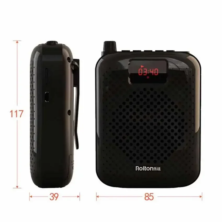 Rolton K500 Bluetooth Voice Amplifier Booster Megaphone Speaker Loudspeaker Microphone for Teaching Tour Guide Sales Promotion