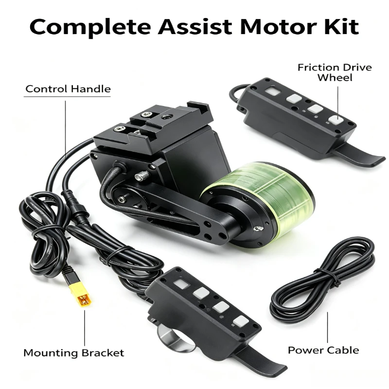 Mountain Bike Electric Booster Modification Kit 48V External Auxiliary Drive Motor Optional Detachable Battery Set