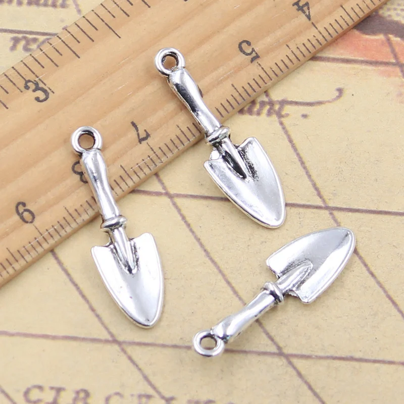 20pcs Charms Tools Shovel Spade 30x9mm Tibetan Silver Color Pendants DIY Antique Finding Making Handmade Jewelry