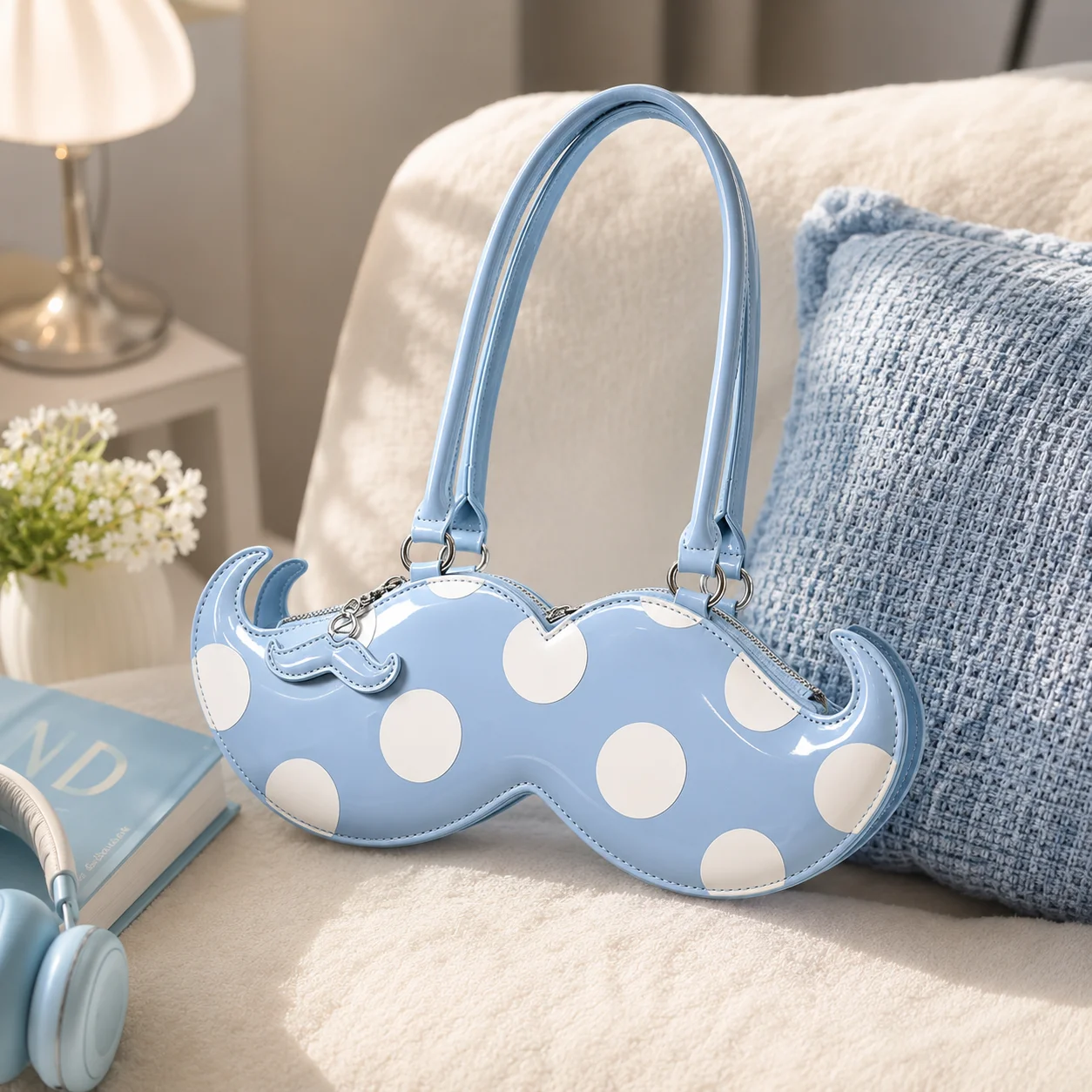 portable-multifunctional-shoulder-bag-underarm-crossbody-purse-polka-dot-mustache-shaped-cute-kawaii-novelty-women-gift-chic