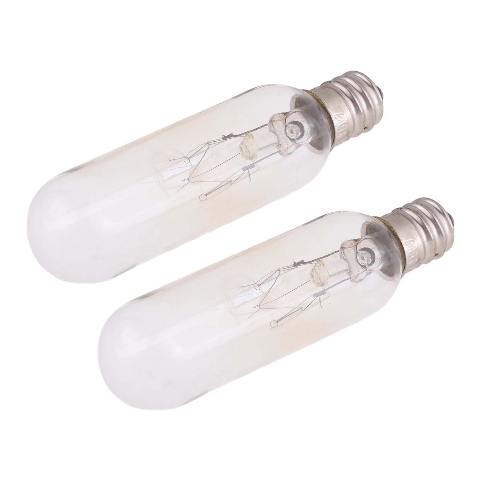 2Pc T6 120V 15W E12 Salt Lamp Bulbs Dimmable Transparent Tube Refrigerator Microwave Heat-resistant Oven Light incandescent Bulb