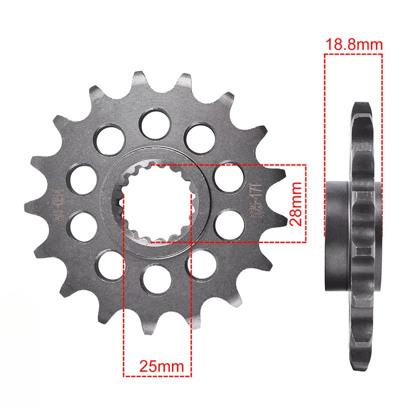 525 17T 17 Tooth Motorcycle Front Sprocket Gear Staring Wheel Cam Pinion For Aprilia Road 1100 Tuono V4 RR 2015-2023 2021 2022