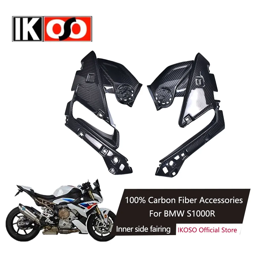 

IKOSO для BMW S1000R, сухая панель из углеродного волокна, передний выпрямитель, боковая панель, модификация корпуса мотоцикла, аксессуары 2021+