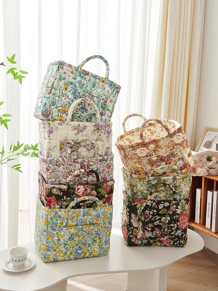 

Большая вместительная хлопковая домашняя текстильная ручная корзина для хранения нижнего белья, органайзер для игрушек, корзина Wier для спальни, гостиной