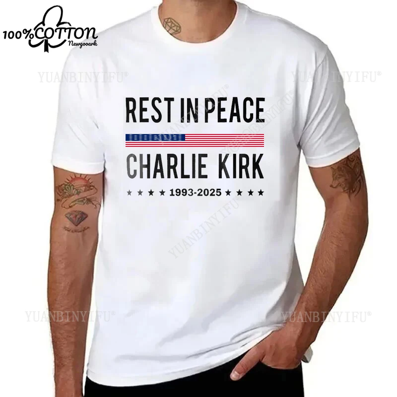 

Harajuku Unique Fashion Trend FREEDOM Charlie Kirk Printed T shirt Cotton Comfortable Harajuku Unisex Shirt Hot Product