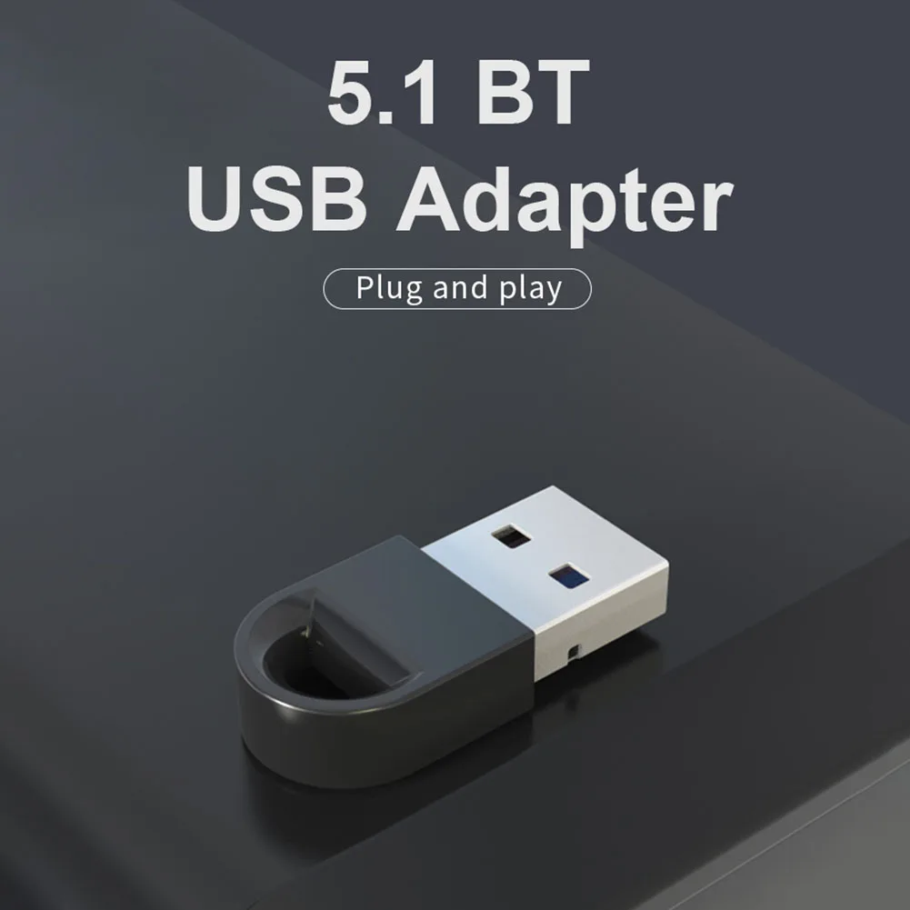 USB Bluetooth 5.1 5.0 Adapter Wireless Dongle Transmitter Receiver for PC Windows 11 10 8.1 7 Bluetooth Stereo Headset