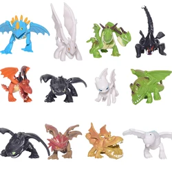 Modelo de figura de acción coleccionable de PVC, cómo entrenar a tu dragón, mundo oculto, sin dientes, Fury, Mini personaje de Anime lindo, 12 piezas por juego