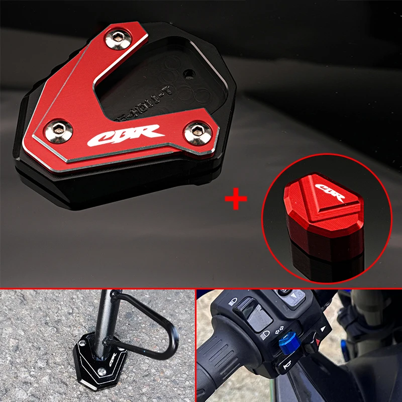 

Для HONDA CBR 650R 1000RR 500R CBR650R CBR650F CBR500R CBR1000RR мотоциклетная крышка клапана, подставка, увеличитель, расширение боковой подставки