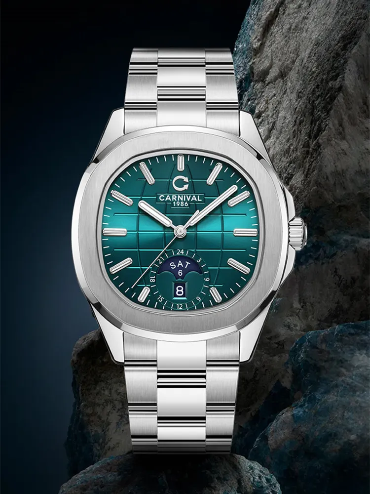 Top Brand Luxury Carnival Automatic Watch for Men NH36 MIYOTA Mechanical Men‘s Watches Nautilus Reloj Hombre De Gama Alta Montre
