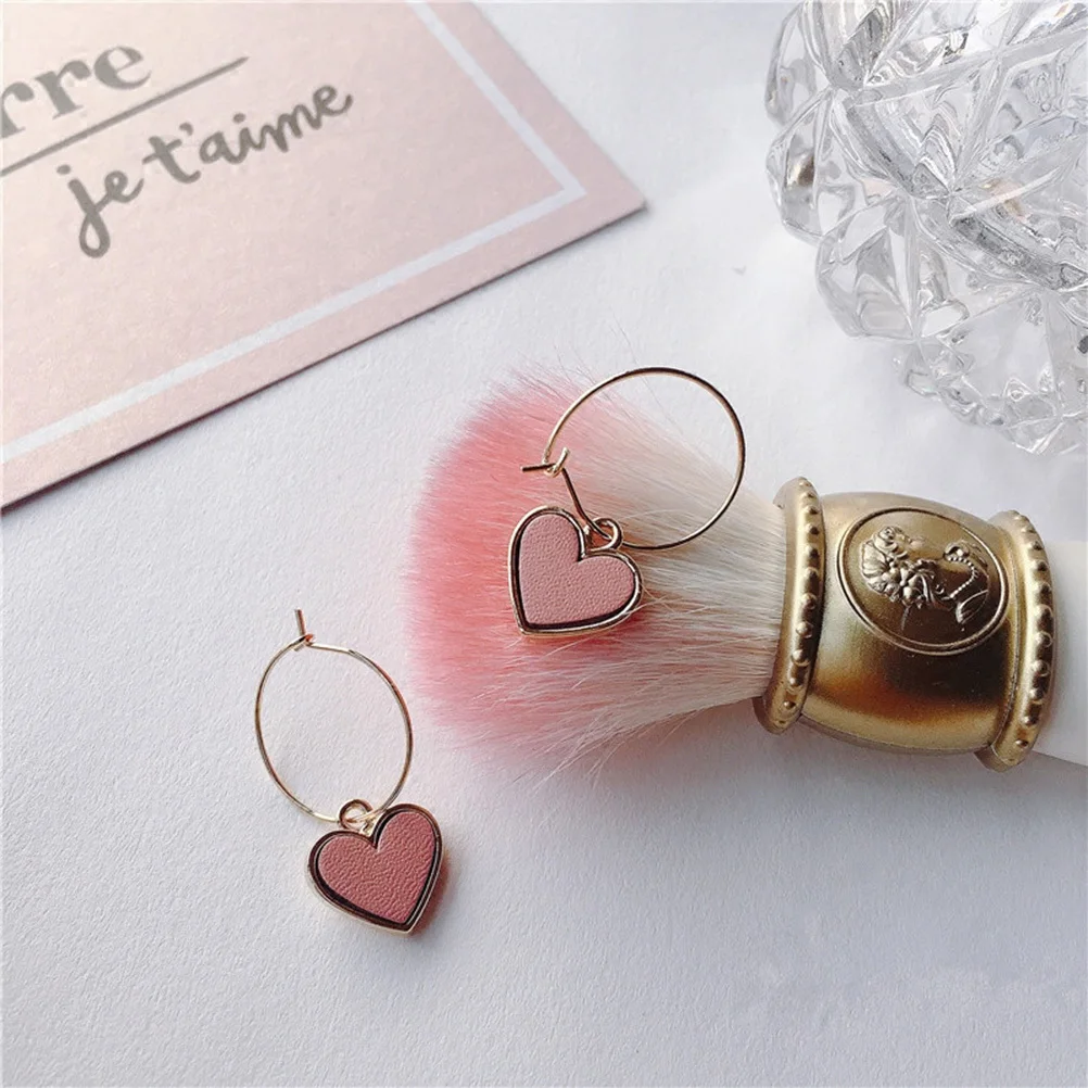 

Pair Korean Red Peach Heart Earrings Lightweight Rust Resistant Gift for Women Jewelry Lovers Korean Earrings Pendant Jewelry