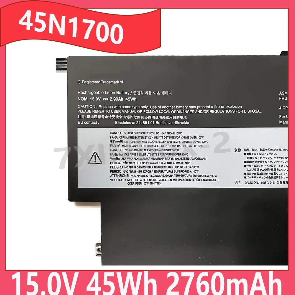 

45N1700 45N1701 2760mAh 15.0V 45Wh Laptop Battery For Lenovo ThinkPad X1 Carbon Gen 2 Gen 3 2014 2015 20A7 20A8 20BS