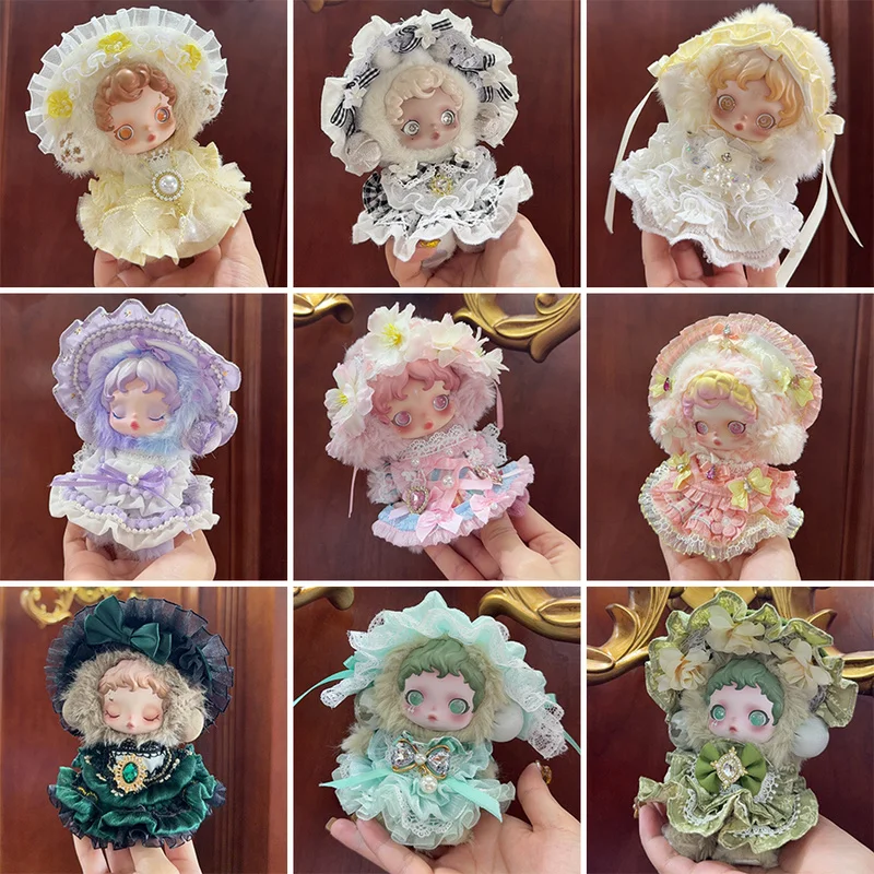 

Кукольная одежда с подвеской 10 см для Skullpanda, элегантная юбка ручной работы в стиле принцессы, комплект с великолепными головными уборами, аксессуары для кукол своими руками