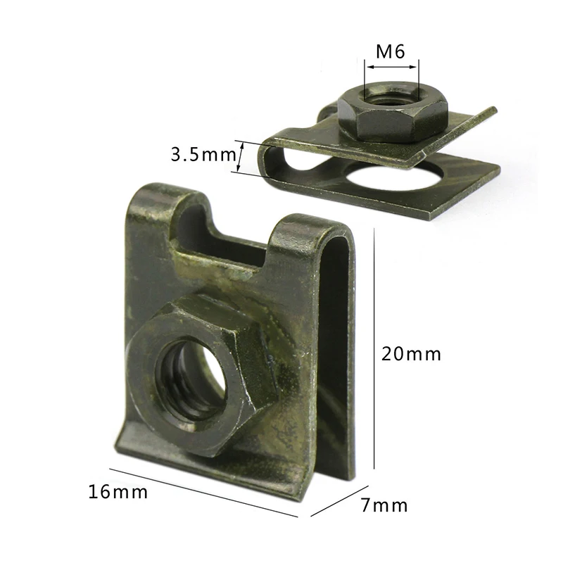 

10Pcs/Set M6 Self-Tapping Clip Nut for Motorcycle Scooter Dirt Pit Bike