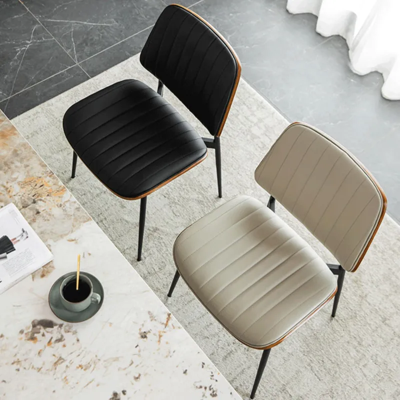 Leather Restaurant Dining Chairs Modern Luxury Computer Minimalist Dining Chairs Kitchen Vintage Vanity Stoel Home Furniture