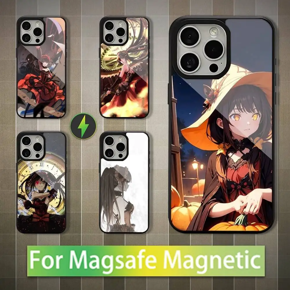

Cute T-Tokisaki K-Kurumi Phone Case For iPhone 16,17,15,14,13,12,11,Pro,Max,Plus,Mini,Magsafe,Magnetic Wireless Charging Case