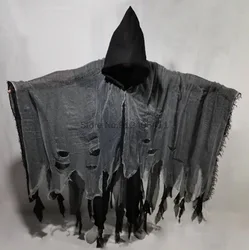 New Halloween Ghost Dementors Cosplay Costume Unisex Gothic Horror Zombie Tattered Hooded Capes Day Of The Dead Party Props