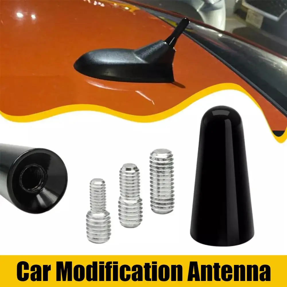 

3cm Aluminum Alloy Metal Receiver Short Antenna Car Roof Radio Short Car Pole Modification Accessories Car Adapter Foot V9T4