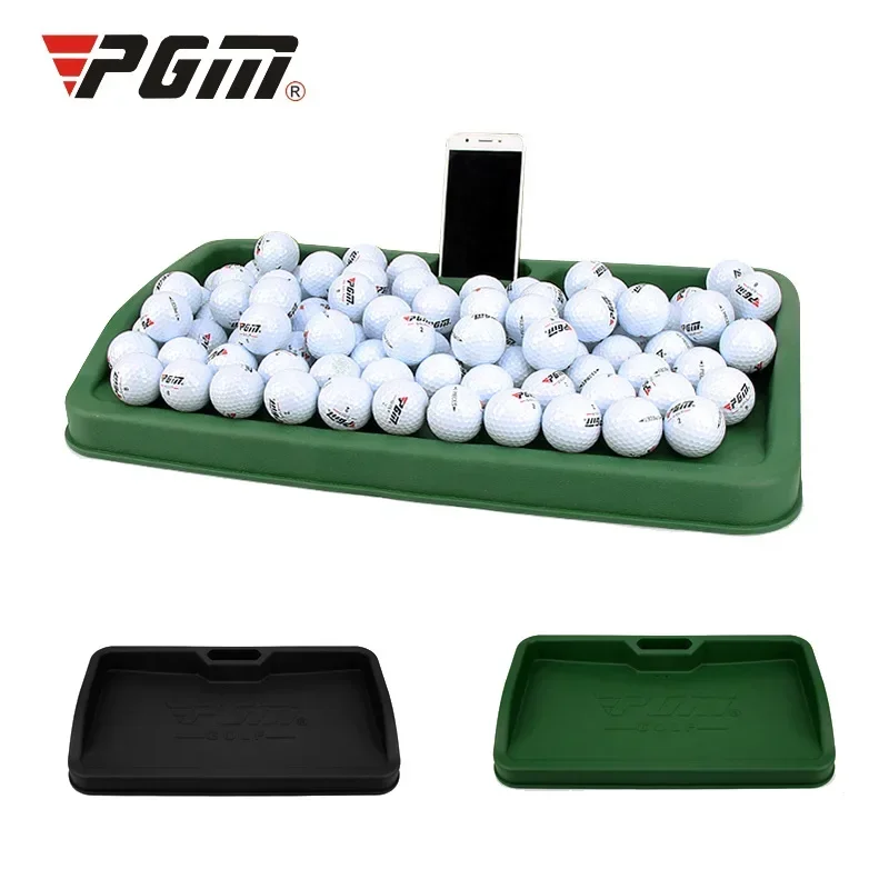 PGM Golf Ball Service Box Pitching Storage Container with Cellphone Video Holder Golf Training Aids 100 Balls Soft Rubber QK005