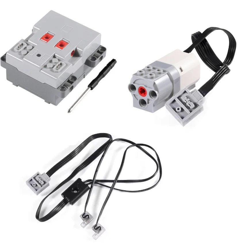 Caja de batería de Control maestro de montaña rusa, bloque de construcción, función de potencia, Motor 2,0/banda de luz LED 8805, piezas de ladrillos de juguete