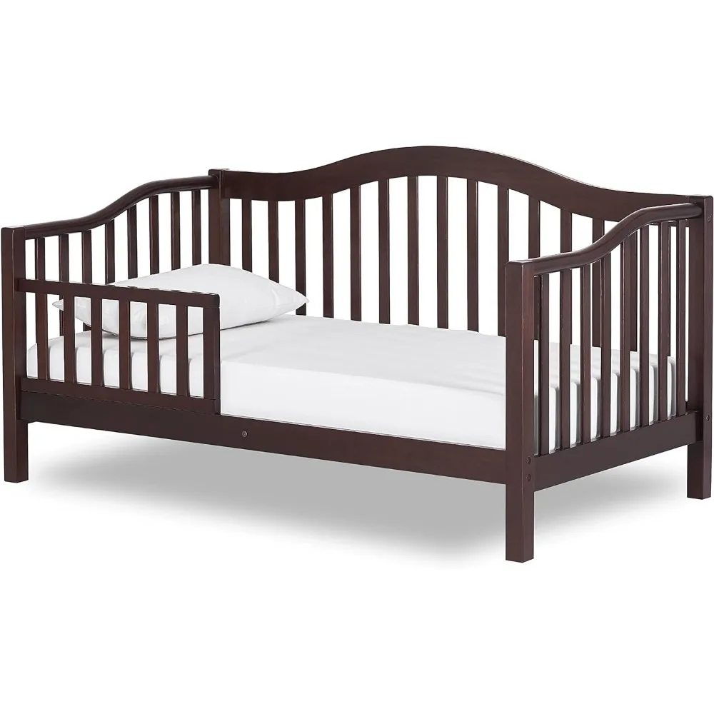 Day Bed in Espresso, Greenguard Gold Certified, JPMA Certified, Non-Toxic Finishes, Low to Floor Design, Side Safety