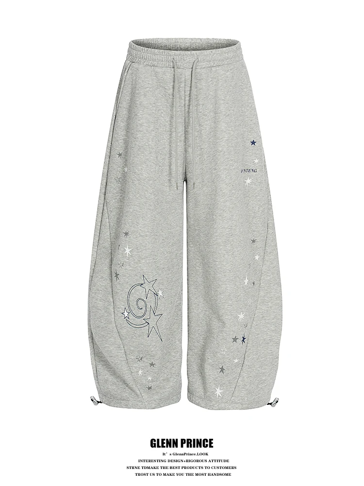 

Мужские повседневные брюки GPstudio American Sle Fce Lined, свободного кроя, для уличных танцев, широкие, в пол, спортивные штаны