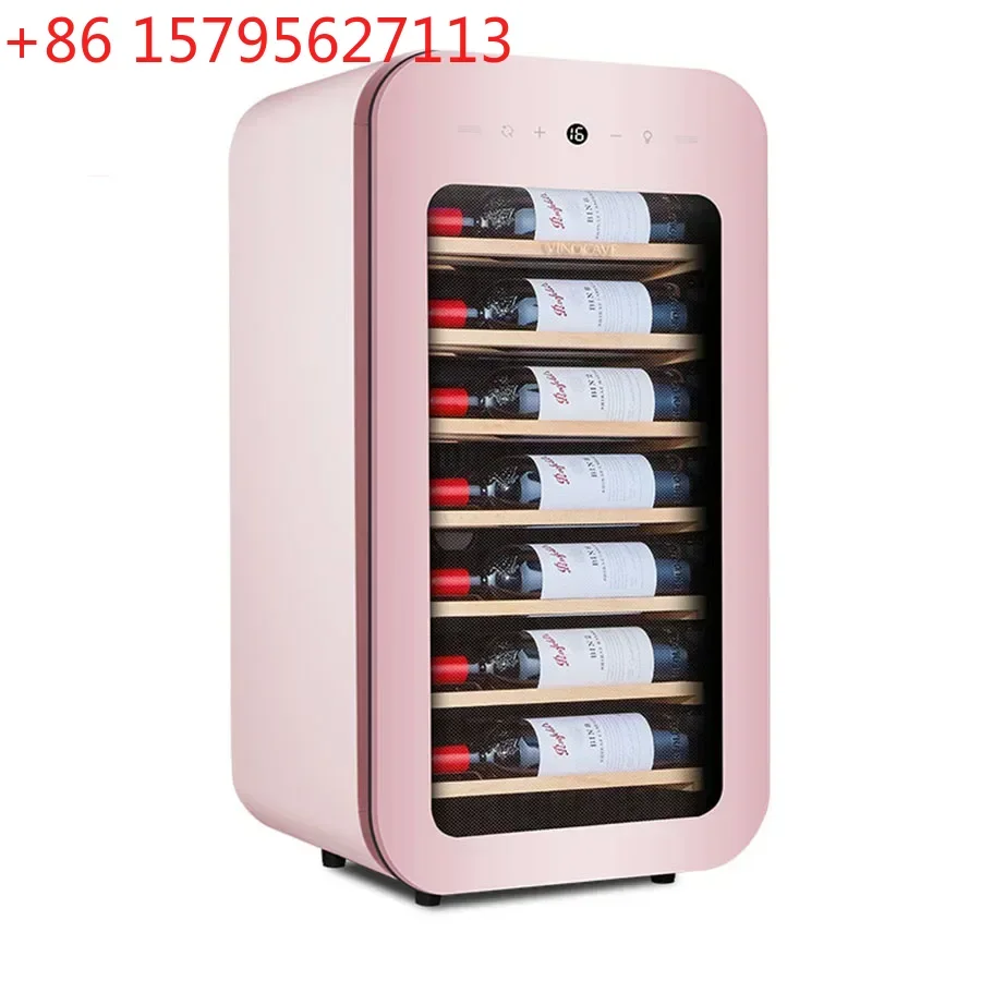 

Modern Wine Cabinet White Clear Glass Small Miniature Home Corner Cooler Fridge Wine Rack Wood Mueble Vino Restaurant Furniture