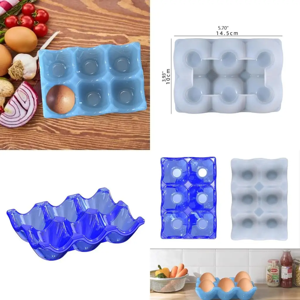 6-compartment Storage Silicone Mold Tray Resin Casting Mold Suitable for Camping Necessities
