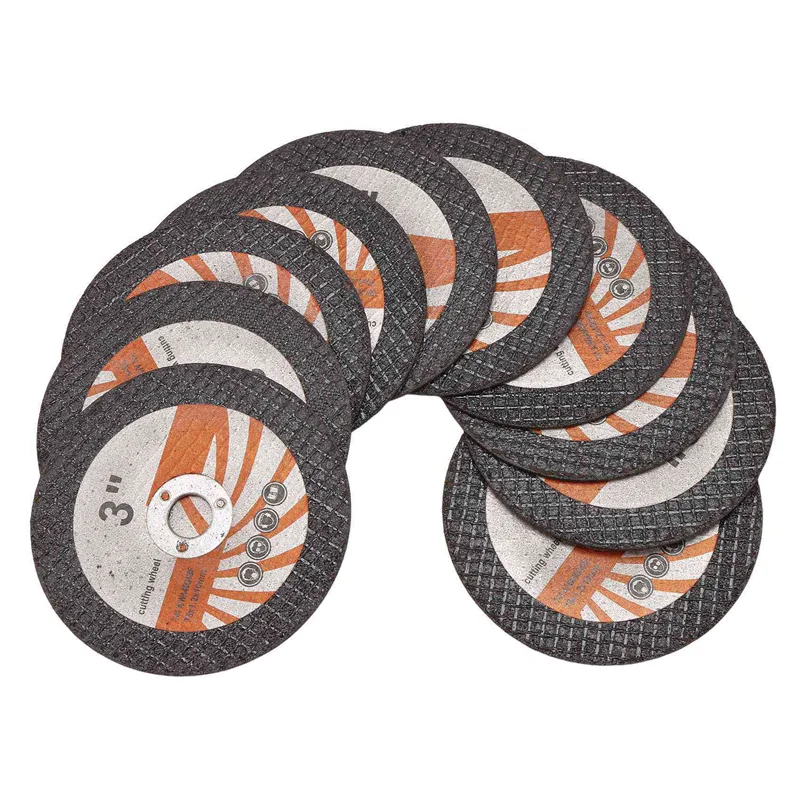 PORK-80PCS 75 мм мини отрезной диск круговой шлифовальный круг из смолы для угловой шлифовальной машины диаметром 10 мм отрезной диск для деревянной плитки электроинструмент