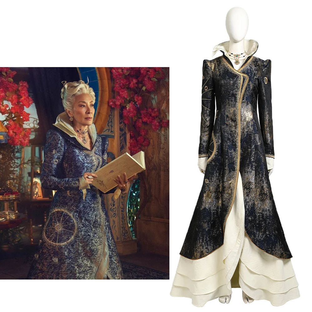 Madame Morrible Cosplay Costume Women Luxurious Embroidery Witch Dress Halloween Party Outfits