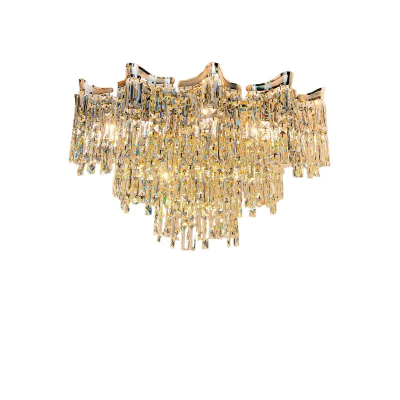 

Light luxury crystal lamp, living room chandelier, personalized atmosphere 2023 new hall, guest dining room