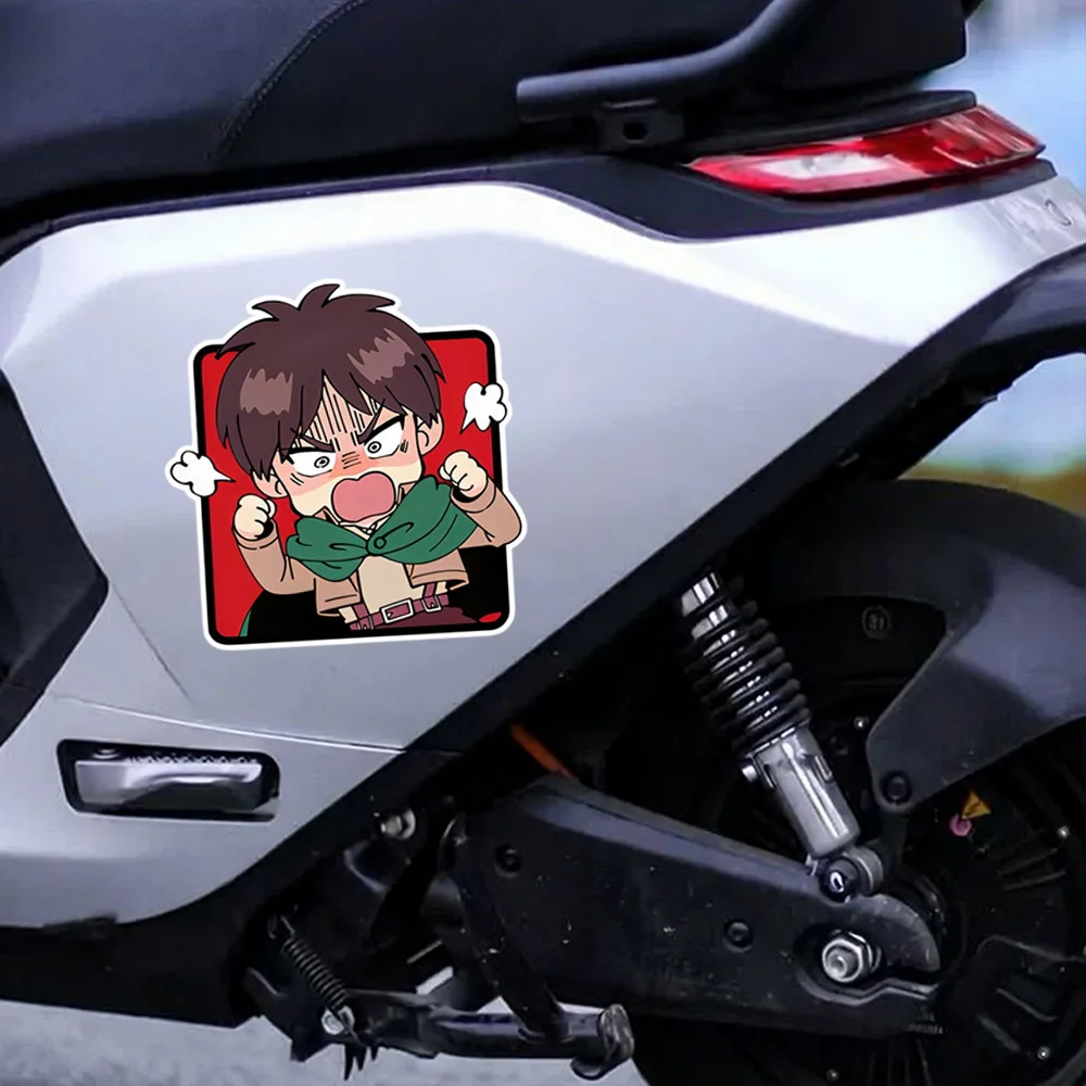 Eren Jaeger Attack On Titan Sticker Waterproof Vinyl Decal On Bumper Rear Window Laptop Self-adhesive DecalS For Car Accessories