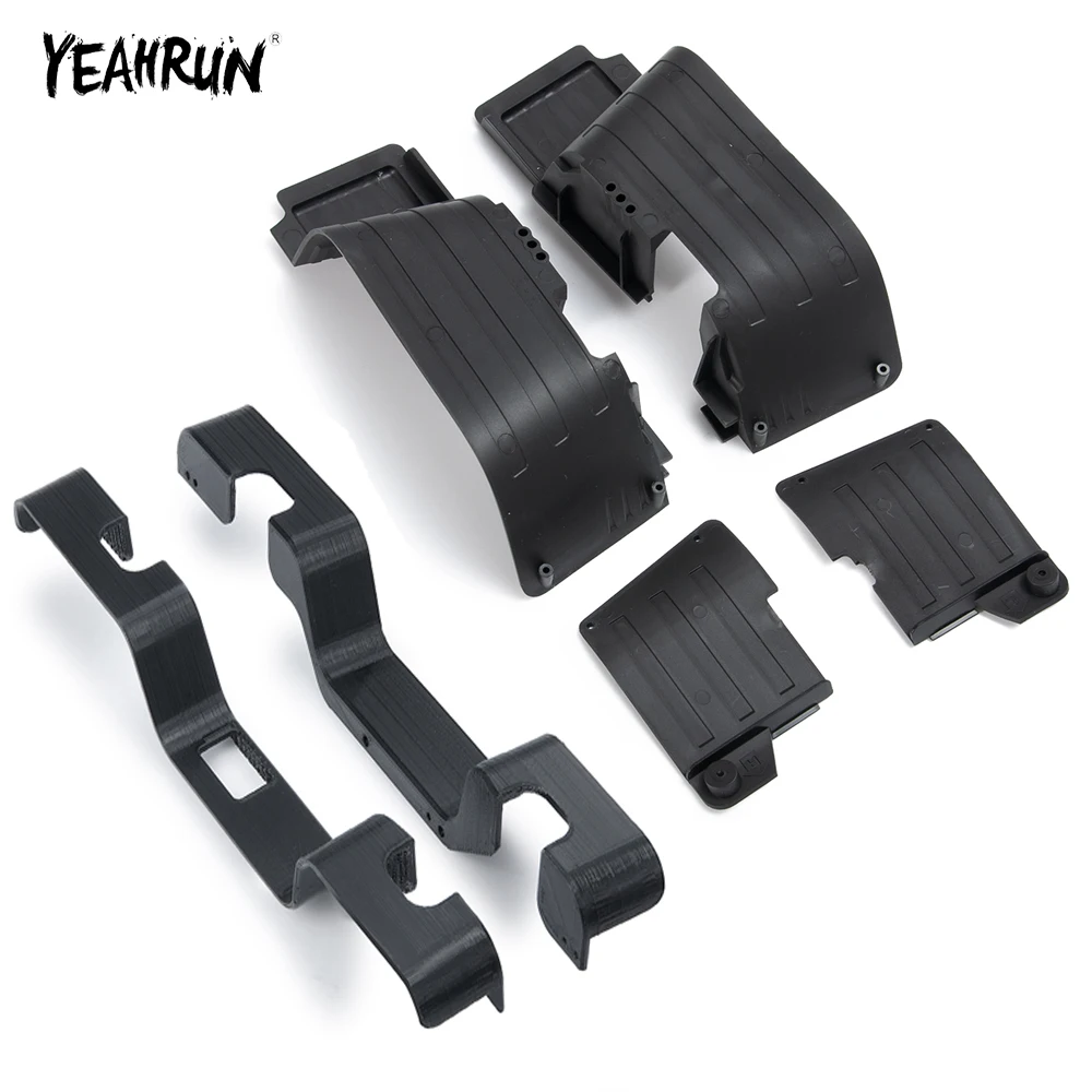 YEAHRUN Front&Rear Mud Flaps Fender for 1/10 RC Crawler Car Axial SCX10 II 90046 For 1/18 TRX4-M Simulation Fender Flares Lining