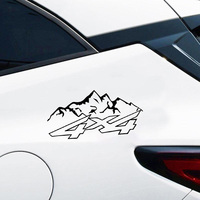 4x4 Mountain Offroad Car Stickers - 20x10cm Waterproof Vinyl Decals with Glittery Mountain Design,for SUVs, Motorcycles